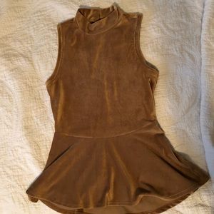 Mock neck Corduroy Top